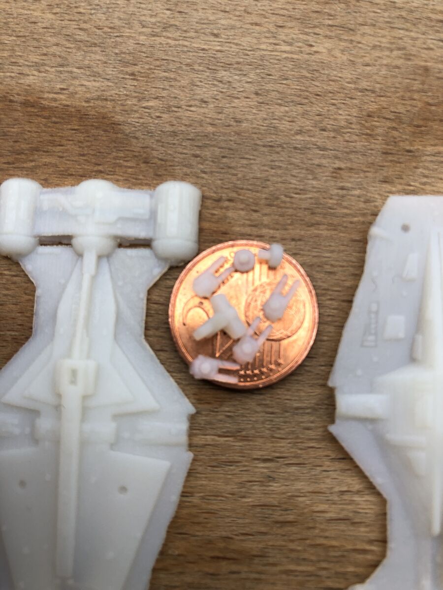 Miniature Imperial Cruiser 3D printed in Vero Polyjet